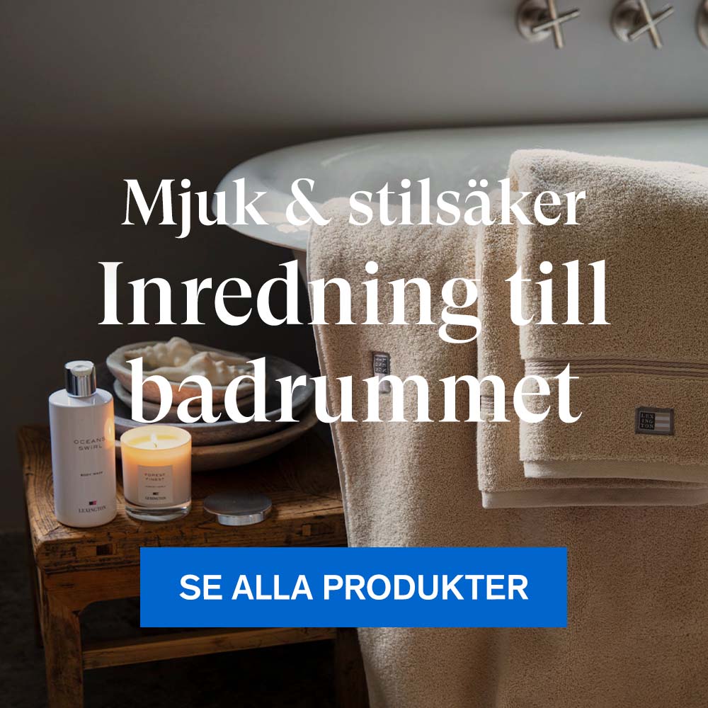 Mjuk och stilsäker inredning till badrummet - se alla produkter